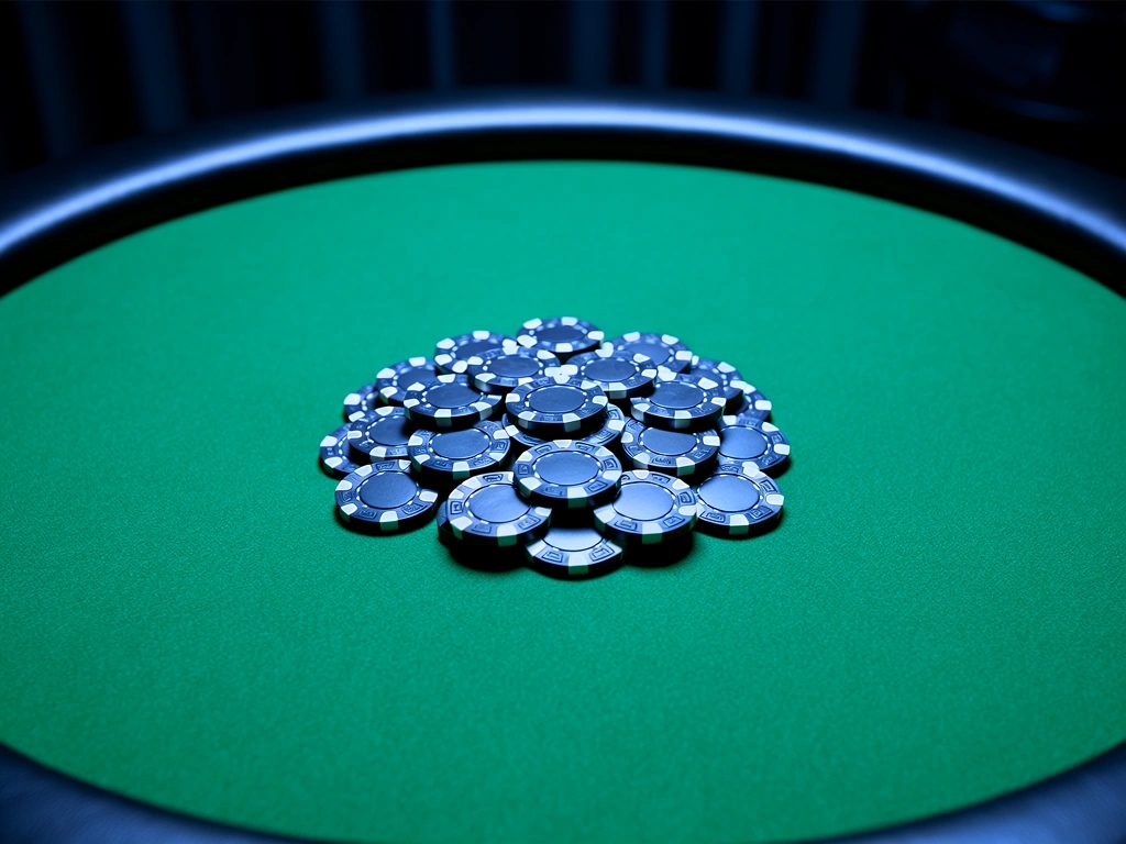 Professional poker table detail